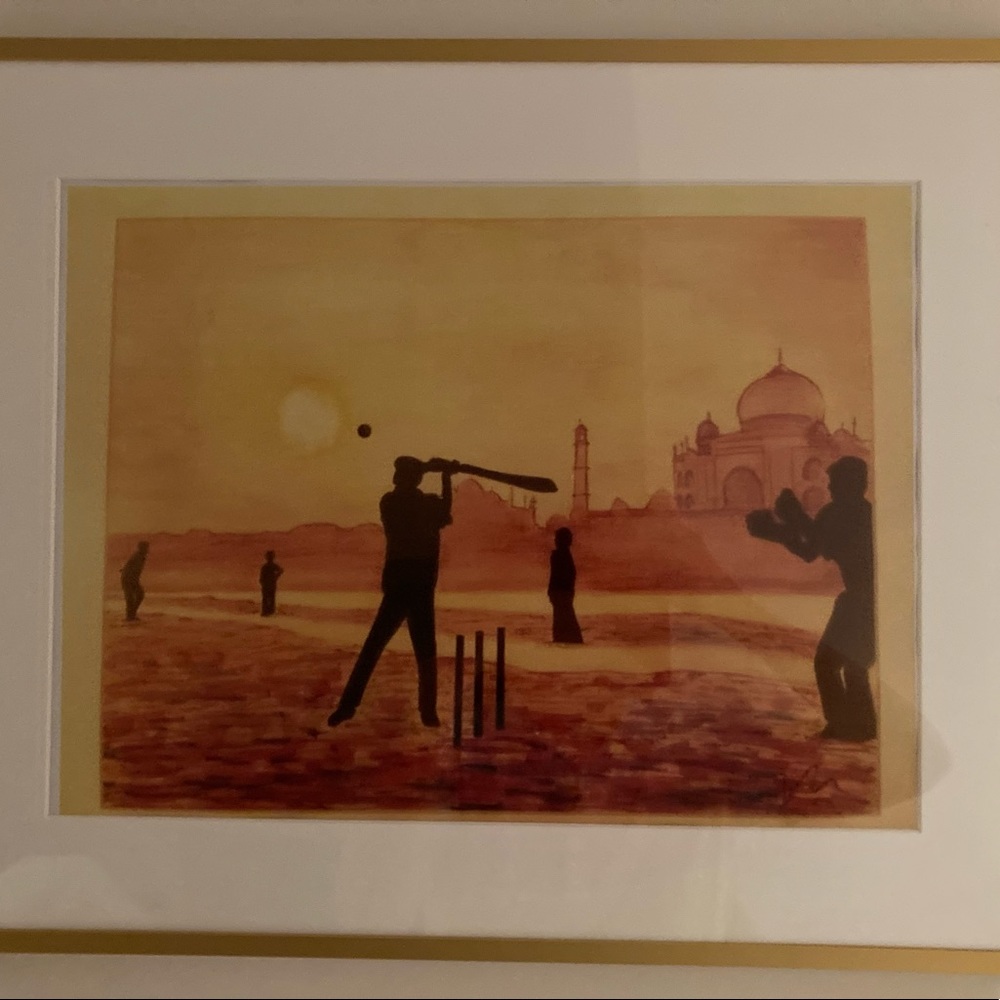 Cricket Scene Painting